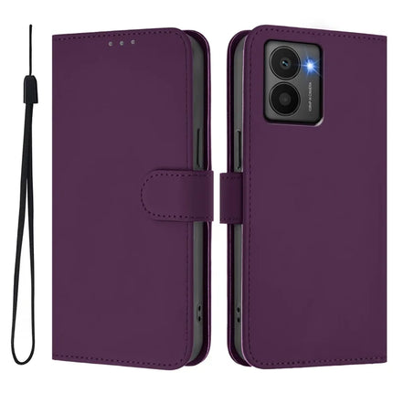 For HMD Fusion 5G Case Solid Color Wallet Leather Phone Cover with Strap - Voilet