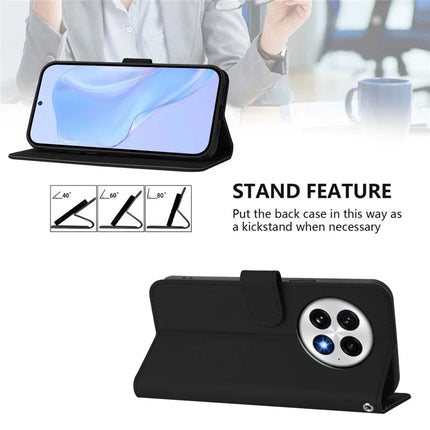 For OnePlus 13 Case Solid Color Wallet Leather Phone Cover with Strap