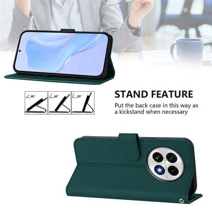 For OnePlus 13 Case Solid Color Wallet Leather Phone Cover with Strap