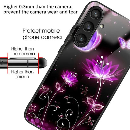 For Samsung Galaxy A16 4G  /  5G Case Tempered Glass Back Cover with Pattern Printing