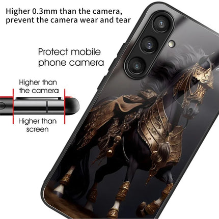 For Samsung Galaxy A16 4G  /  5G Case Tempered Glass Back Cover with Pattern Printing