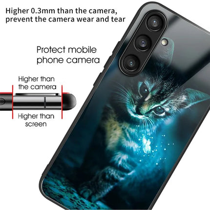 For Samsung Galaxy A16 4G  /  5G Case Tempered Glass Back Cover with Pattern Printing