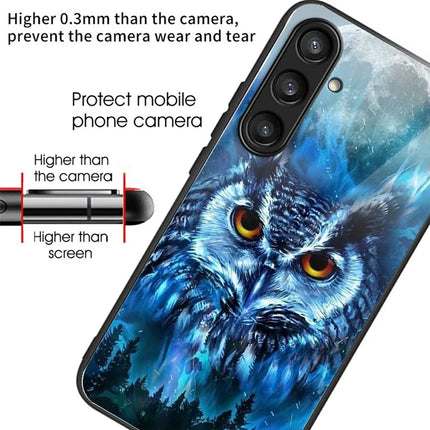 For Samsung Galaxy A16 4G  /  5G Case Tempered Glass Back Cover with Pattern Printing