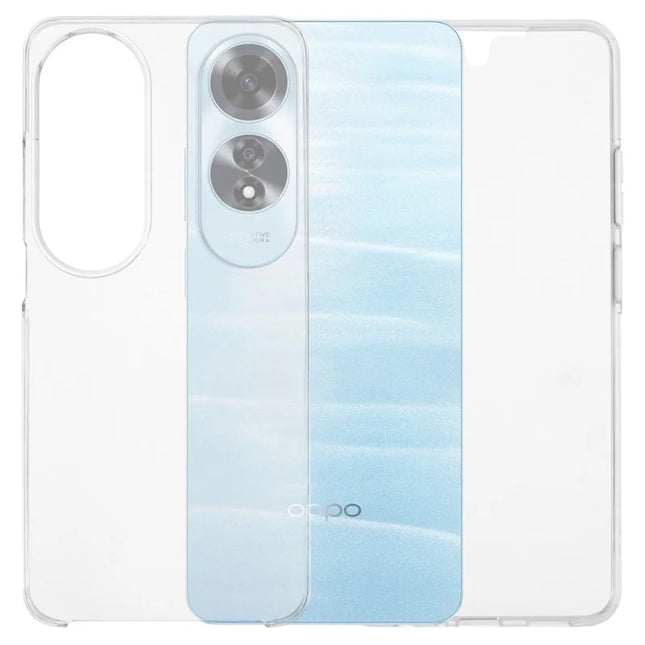 For Oppo A60 4G Case TPU Frame Clear Acrylic Back Phone Cover with PET Film