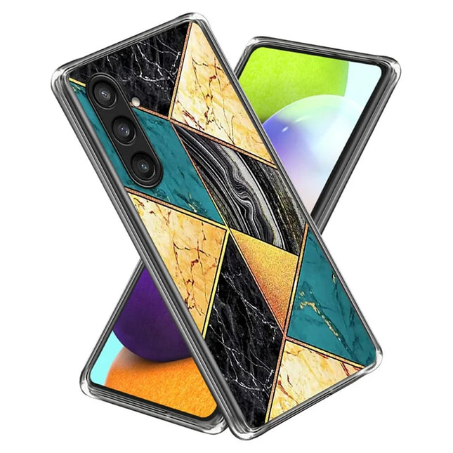 For Samsung Galaxy A16 4G  /  5G Case Pattern Printing TPU Phone Back Cover - Splicing Marble