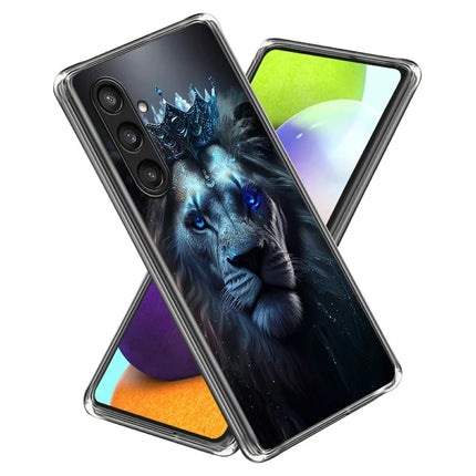 For Samsung Galaxy A16 4G  /  5G Case Pattern Printing TPU Phone Back Cover - Blue Lion