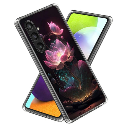 For Samsung Galaxy A16 4G  /  5G Case Pattern Printing TPU Phone Back Cover - Fluorescent Lotus