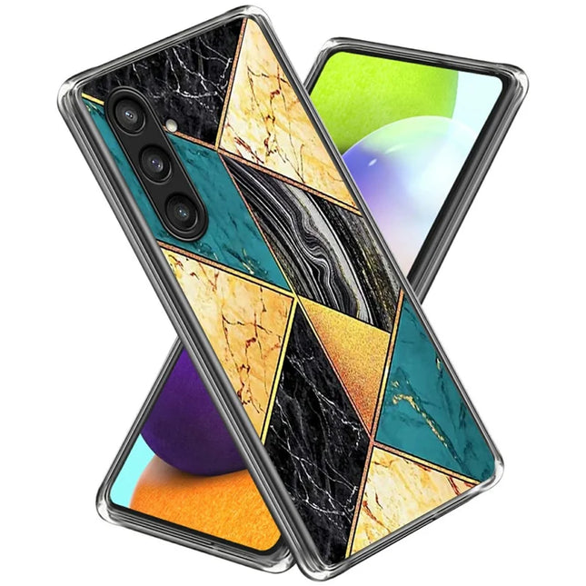 For Samsung Galaxy A56 5G Case Pattern Printing TPU Phone Back Cover - Splicing Marble