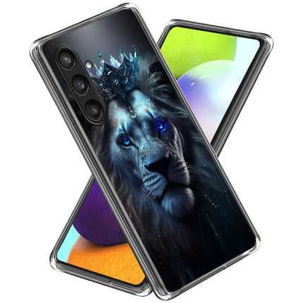 For Samsung Galaxy A56 5G Case Pattern Printing TPU Phone Back Cover - Blue Lion