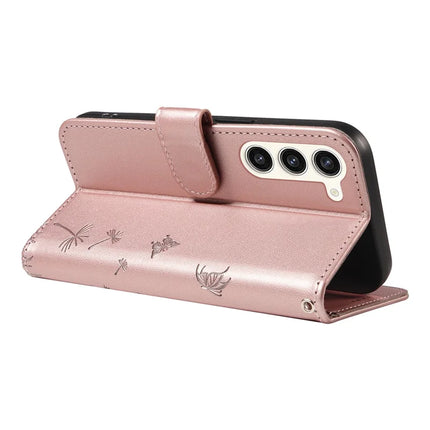 For Samsung Galaxy S23 Leather Case Wallet Phone Cover Dandelion Imprint