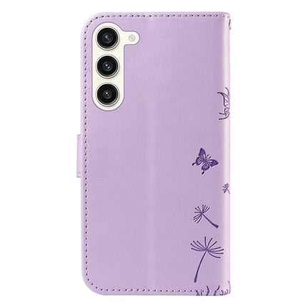 For Samsung Galaxy S23 Leather Case Wallet Phone Cover Dandelion Imprint