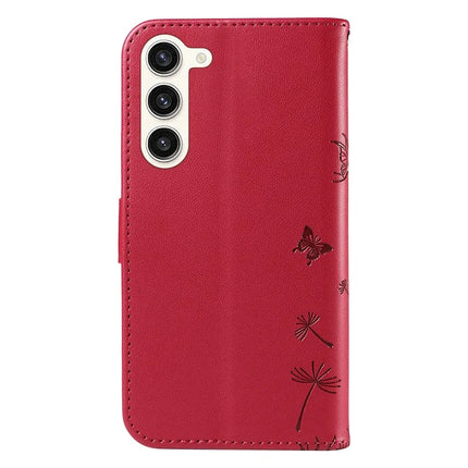 For Samsung Galaxy S23 Leather Case Wallet Phone Cover Dandelion Imprint