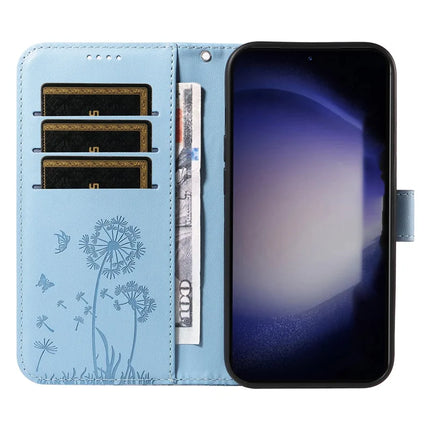 For Samsung Galaxy S23 Leather Case Wallet Phone Cover Dandelion Imprint