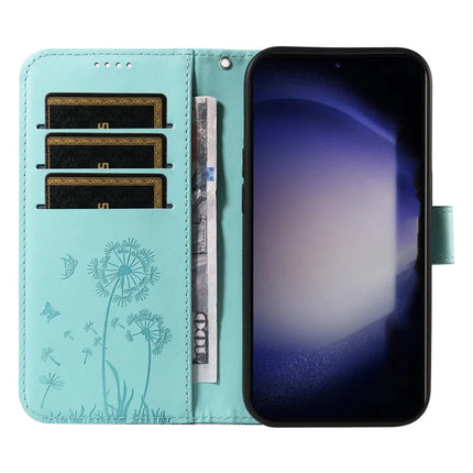 For Samsung Galaxy S23 Leather Case Wallet Phone Cover Dandelion Imprint