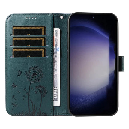 For Samsung Galaxy S23 Leather Case Wallet Phone Cover Dandelion Imprint