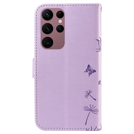 For Samsung Galaxy S23 Ultra Leather Case Wallet Phone Cover Dandelion Imprint