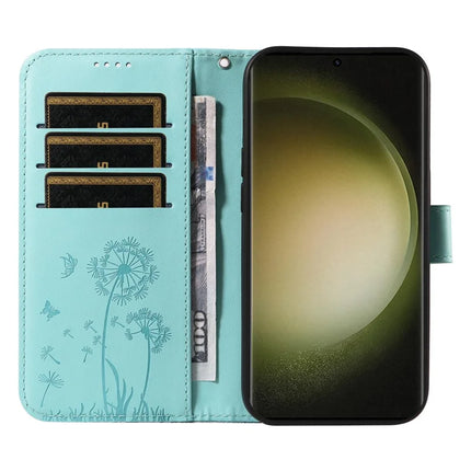 For Samsung Galaxy S23 Ultra Leather Case Wallet Phone Cover Dandelion Imprint