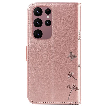 For Samsung Galaxy S23 Ultra Leather Case Wallet Phone Cover Dandelion Imprint