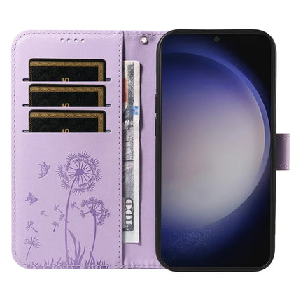 For Samsung Galaxy S23 FE Leather Case Wallet Phone Cover Dandelion Imprint