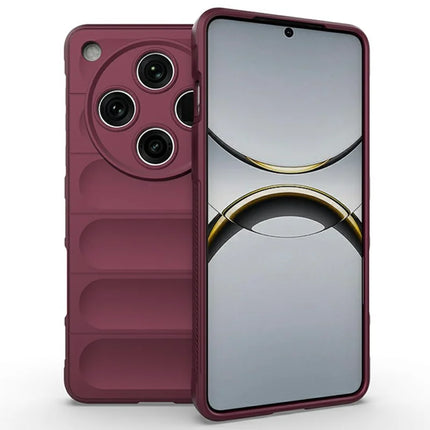 For Oppo Find X8 5G Case Anti-Drop Soft TPU Rugged Phone Back Cover - Wine Red