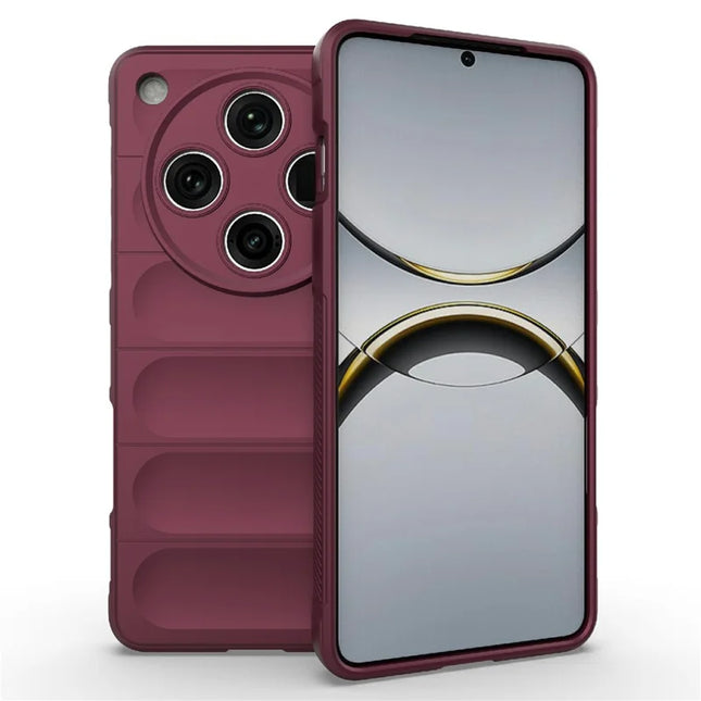 For Oppo Find X8 Pro 5G Case Anti-Drop Soft TPU Rugged Phone Back Cover - Wine Red