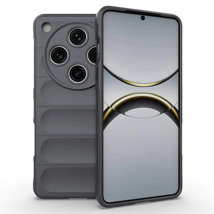 For Oppo Find X8 Pro 5G Case Anti-Drop Soft TPU Rugged Phone Back Cover - Dark Grey