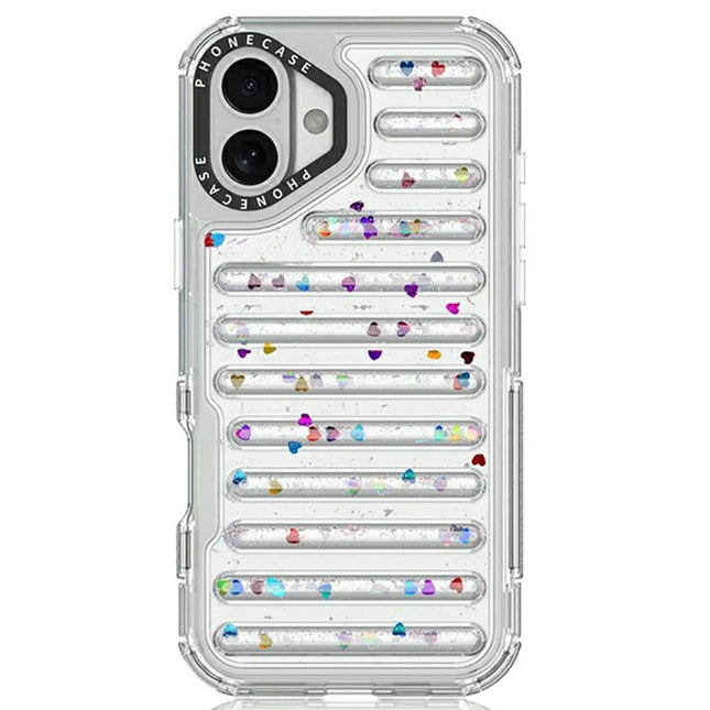 For iPhone 16 Plus Case Capsule Glitter PC + TPU Phone Protective Cover - Sequins
