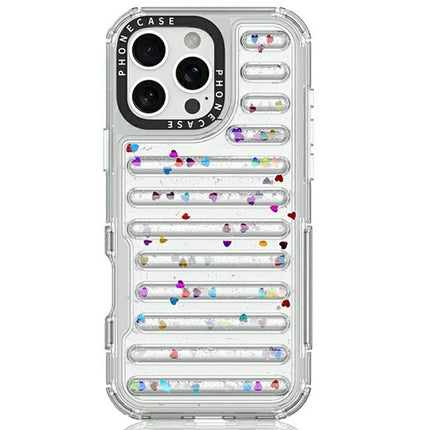 For iPhone 16 Pro Max Case Capsule Glitter PC + TPU Phone Protective Cover - Sequins