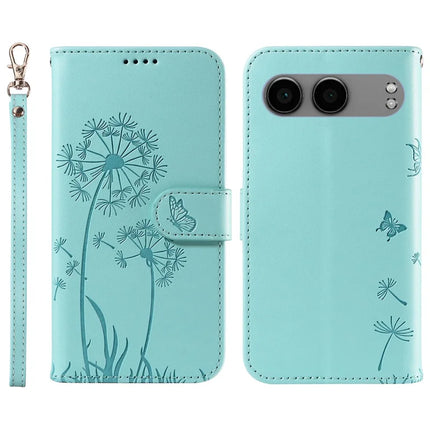 For OnePlus Nord 4 Leather Case Wallet Phone Cover Dandelion Imprint - Green