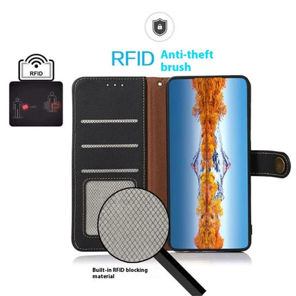 KHAZNEH For Google Pixel 9a Case Genuine Cow Leather Wallet Phone Cover