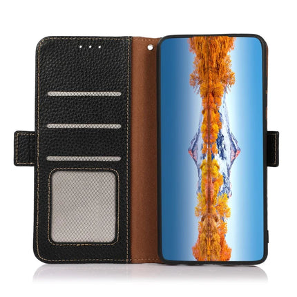 KHAZNEH For Google Pixel 9a Phone Case Genuine Cow Leather Cover RFID Blocking