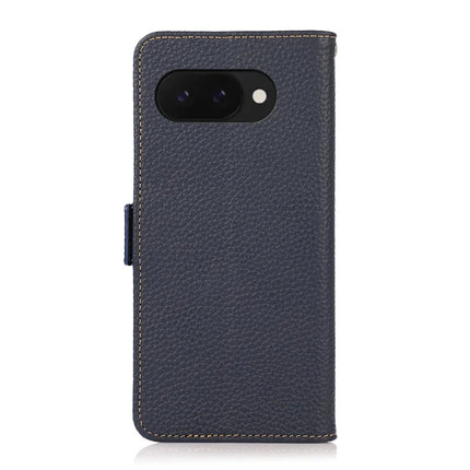KHAZNEH For Google Pixel 9a Phone Case Genuine Cow Leather Cover RFID Blocking