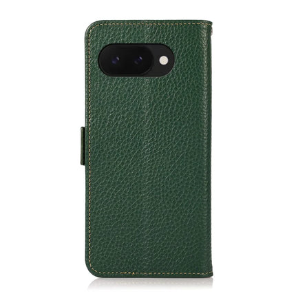 KHAZNEH For Google Pixel 9a Phone Case Genuine Cow Leather Cover RFID Blocking