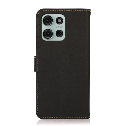 KHAZNEH For Motorola Motorola Moto G75 5G Case Genuine Cow Leather Wallet Phone Cover