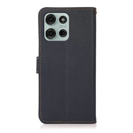 KHAZNEH For Motorola Motorola Moto G75 5G Case Genuine Cow Leather Wallet Phone Cover