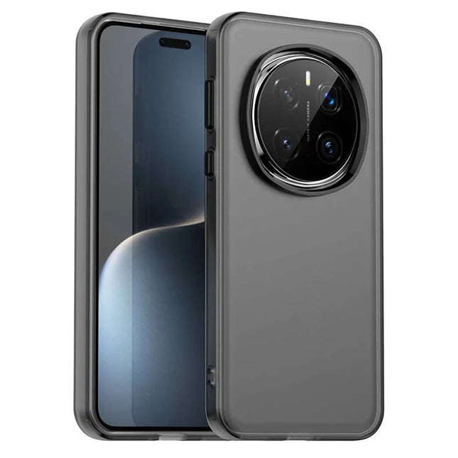 For Honor Magic7 Pro 5G Case PC+TPU+PET Matte Anti-Drop Phone Back Cover - Black