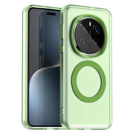 For Honor Magic7 Pro 5G Case Compatible with MagSafe PC+TPU+PET Anti-Drop Phone Cover - Green