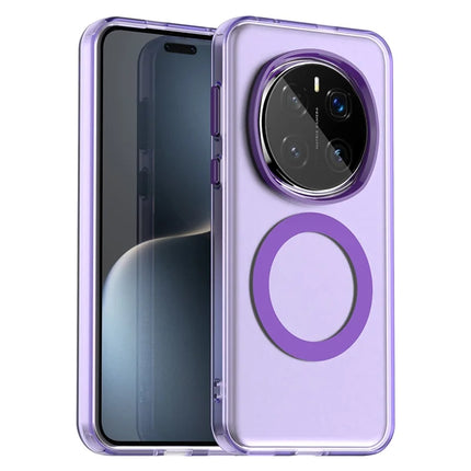For Honor Magic7 Pro 5G Case Compatible with MagSafe PC+TPU+PET Anti-Drop Phone Cover - Purple