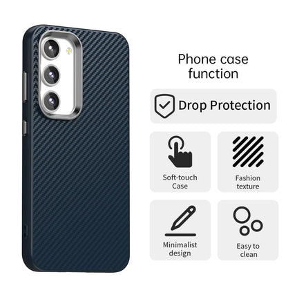 For Samsung Galaxy S23 Case Cell Phone Hybrid Back Cover Carbon Fiber Texture