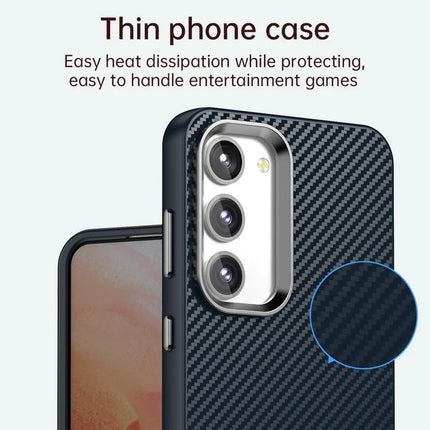 For Samsung Galaxy S23 Case Cell Phone Hybrid Back Cover Carbon Fiber Texture