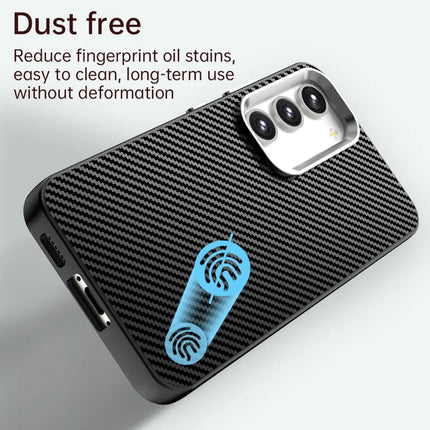 For Samsung Galaxy S23 Case Cell Phone Hybrid Back Cover Carbon Fiber Texture