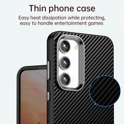 For Samsung Galaxy S23 Case Cell Phone Hybrid Back Cover Carbon Fiber Texture