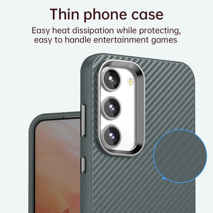 For Samsung Galaxy S23 Case Cell Phone Hybrid Back Cover Carbon Fiber Texture