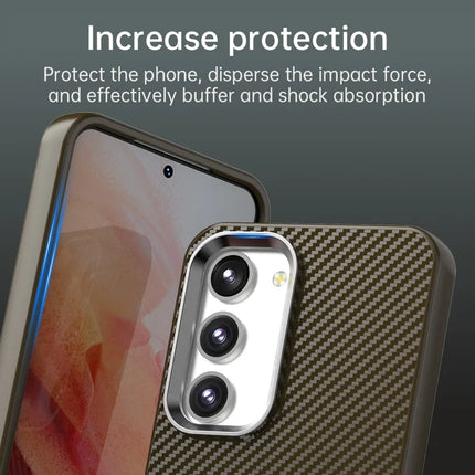 For Samsung Galaxy S23 Case Cell Phone Hybrid Back Cover Carbon Fiber Texture