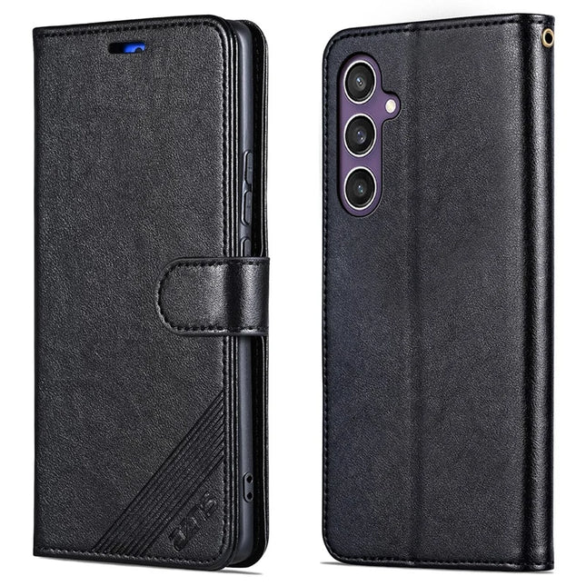 AZNS For Samsung Galaxy A35 5G Case Anti-Scratch PU Leather Stand Wallet Phone Cover - Blue