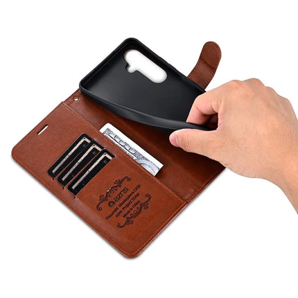 AZNS For Samsung Galaxy A35 5G Case Anti-Scratch PU Leather Stand Wallet Phone Cover