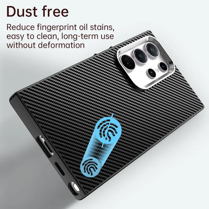 For Samsung Galaxy S23 Ultra Case Cell Phone Hybrid Back Cover Carbon Fiber Texture