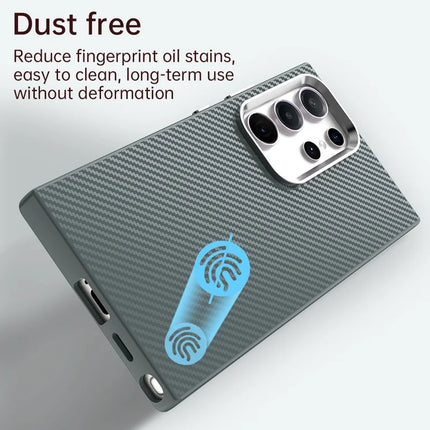 For Samsung Galaxy S23 Ultra Case Cell Phone Hybrid Back Cover Carbon Fiber Texture