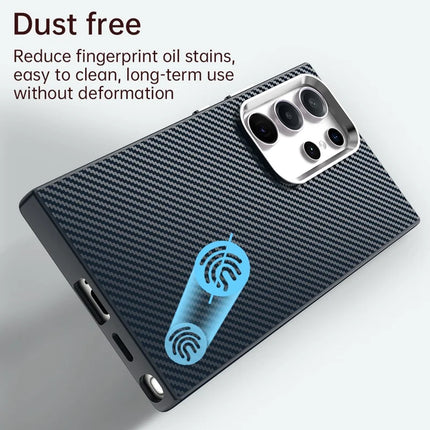 For Samsung Galaxy S23 Ultra Case Cell Phone Hybrid Back Cover Carbon Fiber Texture
