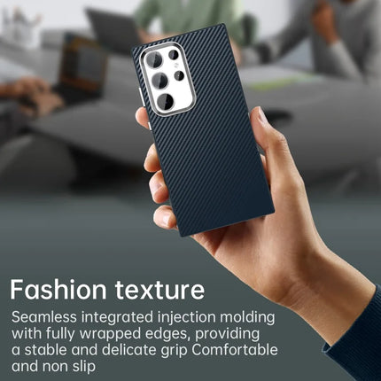 For Samsung Galaxy S23 Ultra Case Cell Phone Hybrid Back Cover Carbon Fiber Texture